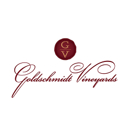 Goldschmidt Vineyards logo featuring a maroon circle with gold initials GV and elegant script text.