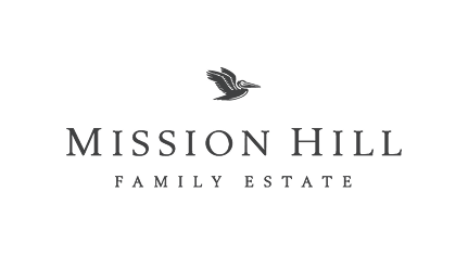 Mission Hill Family Estate logo featuring a stylized bird and elegant text for branding and recognition.