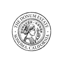 The Donum Estate logo featuring a detailed illustration of a woman in profile with a circular border.