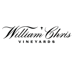 William Chris Winery logo featuring elegant script and a star, representing quality and tradition in Texas wine.