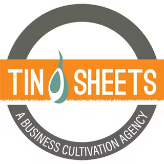 Logo of Tin Sheets Consulting, a business cultivation agency, featuring a stylized tin sheet and modern design.